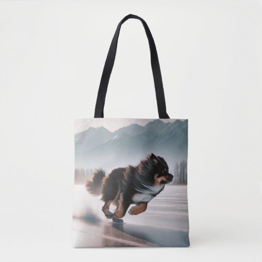 Running Dog Tote Bag Tasche (Vorderseite)