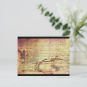 Running Ducks Postkarte (Stehend Vorderseite)