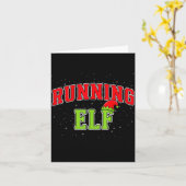 Running Elf Christmas Family Matching Group Xmas R Karte (Gelbe Blume)