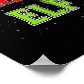 Running Elf Christmas Family Matching Group Xmas R Poster (Ecke)