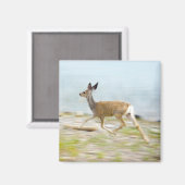 Running Fawn Magnet (Vorderseite/Rückseite)