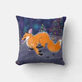 Running Fox Throw Kissen