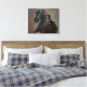 Running Friesian - Wrapped Canvas Leinwanddruck (Insitu (Schlafzimmer))