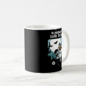 Running From My Dark Thoughts Funny Raccoon Hallow Kaffeetasse (VorderseiteRechts)