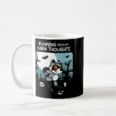 Running From My Dark Thoughts Funny Raccoon Hallow Kaffeetasse (Links)