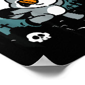 Running From My Dark Thoughts Funny Raccoon Hallow Poster (Ecke)