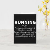 Running Funny Definition Funny 5k Marathon Runner  Karte (Gelbe Blume)