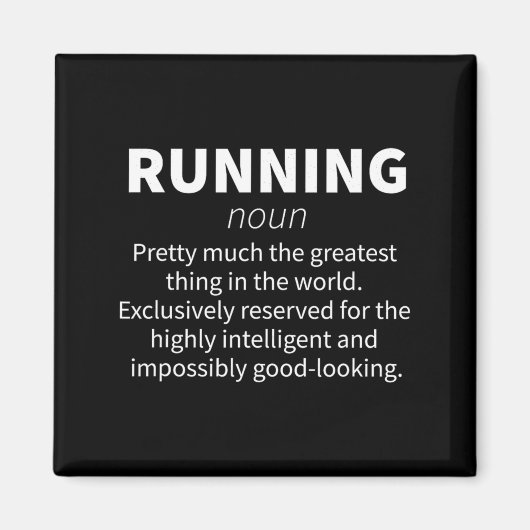 Running Funny Definition Funny 5k Marathon Runner  Magnet (Vorne)
