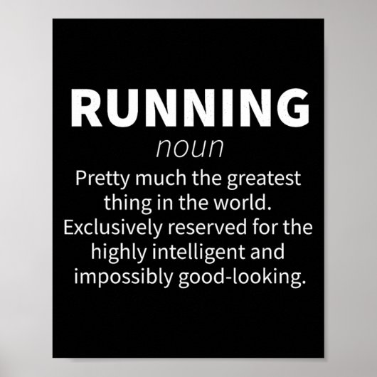 Running Funny Definition Funny 5k Marathon Runner  Poster (Vorne)