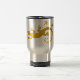 Running Gecko gold Reisebecher