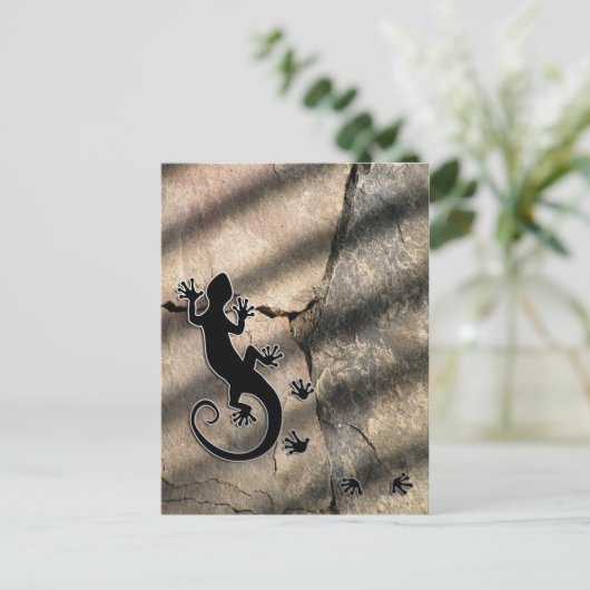 Running Gecko Postkarte (Stehend Vorderseite)