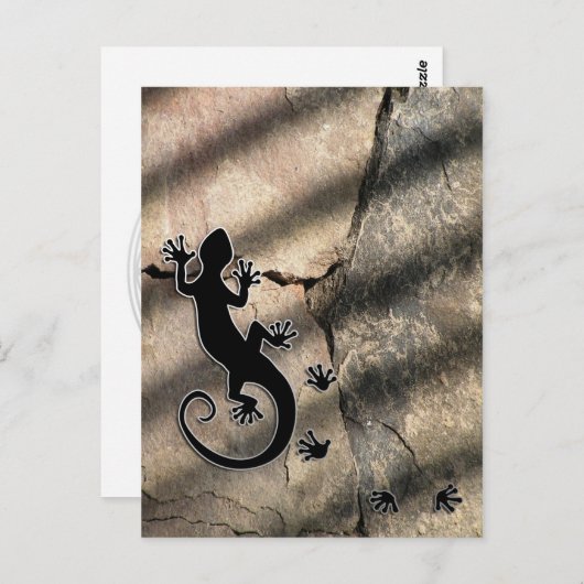 Running Gecko Postkarte (Vorne/Hinten)