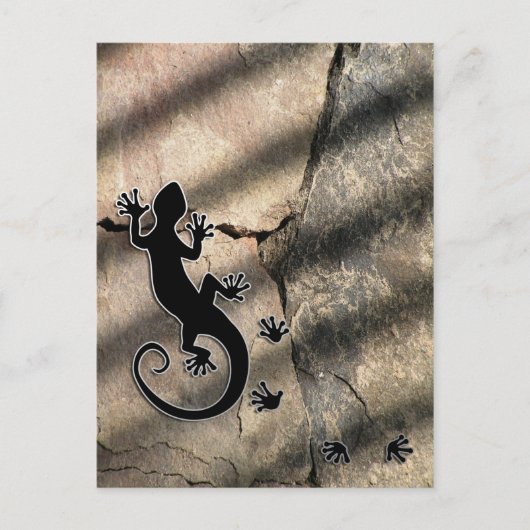Running Gecko Postkarte (Vorderseite)