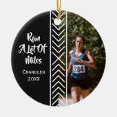 Running Gifts Runner Marathon Miles Marathoner  Keramik Ornament (Vorne)