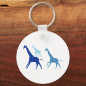 Running Giraffe (blau) Schlüsselanhänger (Vorderseite)