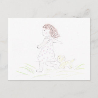 Running Girl 1 Postkarte