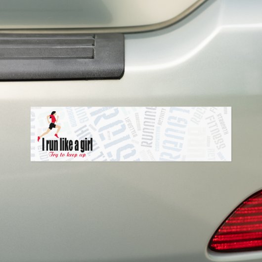 Running Girl Autoaufkleber (Auf Auto)