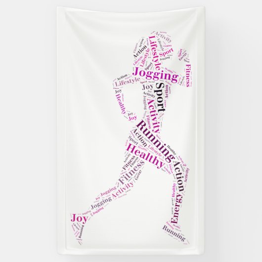 Running Girl Banner (Vertikal)