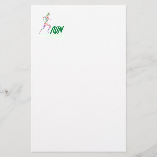 Running Girl Briefpapier (Vorderseite)