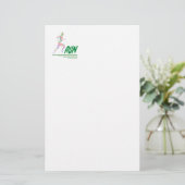 Running Girl Briefpapier (Stehend Vorderseite)