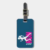 Running Girl Gepäckanhänger (Vorderseite vertikal)