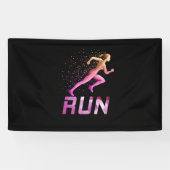 Running Girl - Girl-Läufer Banner (Horizontal)