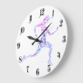 Running Girl Große Wanduhr (Winkel)