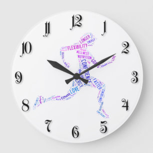 Running girl große wanduhr