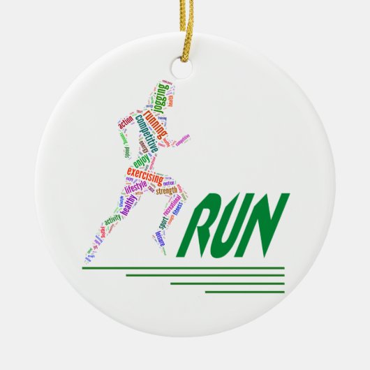 Running Girl Keramikornament (Vorne)
