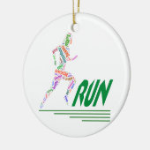 Running Girl Keramikornament (Links)