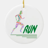 Running Girl Keramikornament (Hinten)