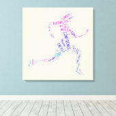 Running Girl Leinwanddruck (Insitu (Holzboden))