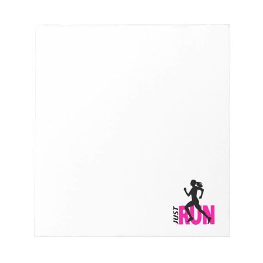 Running Girl Notizblock (Vorderseite)