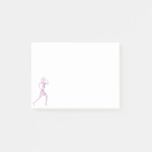 Running Girl Post-it Klebezettel