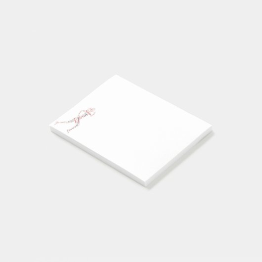 Running Girl Post-it Klebezettel (angewinkelt)