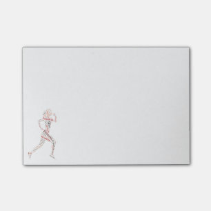 Running Girl Post-it Klebezettel
