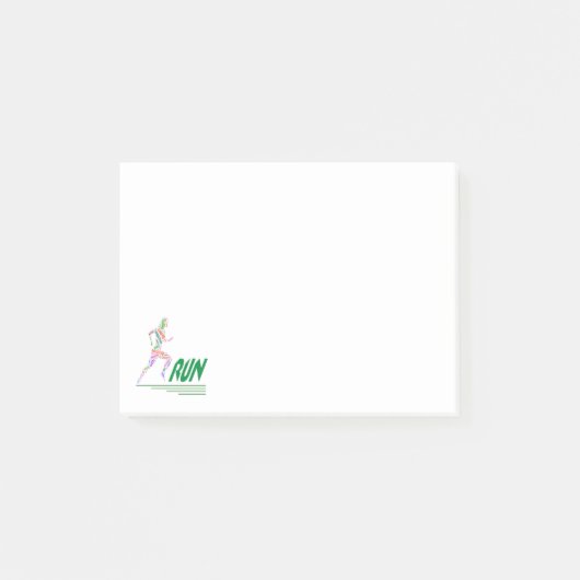 Running Girl Post-it Klebezettel (Vorderseite)