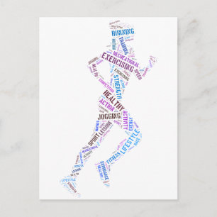 Running Girl Postkarte