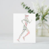 Running Girl Postkarte (Stehend Vorderseite)