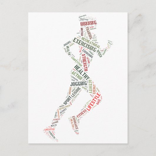 Running Girl Postkarte (Vorderseite)