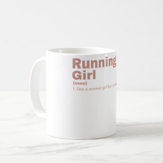 Running Girl - Running Kaffeetasse (Vorderseite Links)