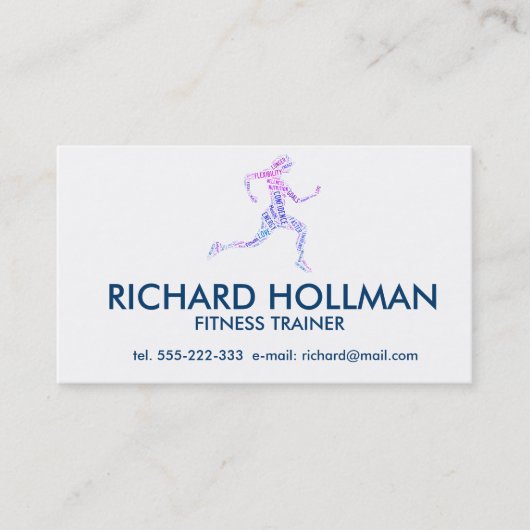 Running Girl Visitenkarte (Vorderseite)