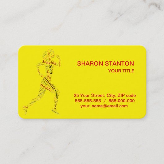 Running Girl Visitenkarte (Vorderseite)