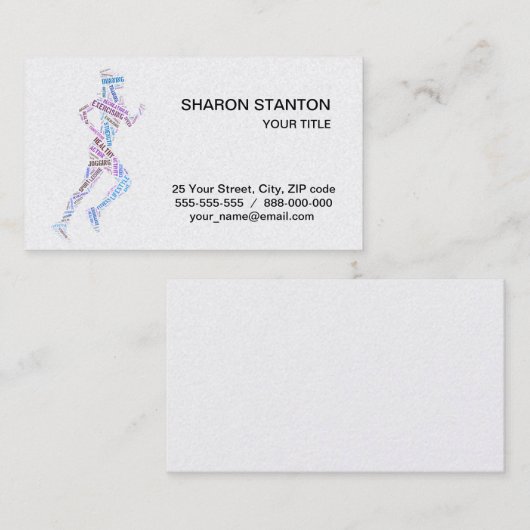 Running Girl Visitenkarte (Vorne/Hinten)