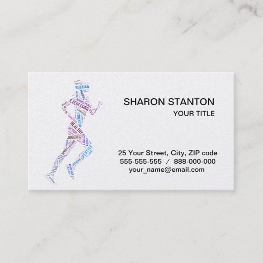 Running Girl Visitenkarte (Vorderseite)