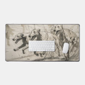 Running Greyhound Hunde Schreibtischunterlage (Tastatur & Maus)