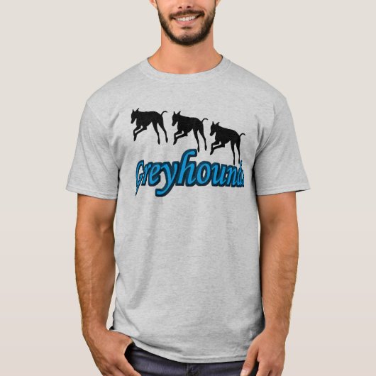 Running Greyhound Trio-Silhouetten T-Shirt (Vorderseite)