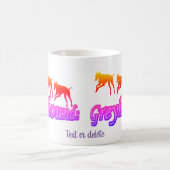 Running Greyhounds Rainbow Personalisiert Kaffeetasse (Mittel)