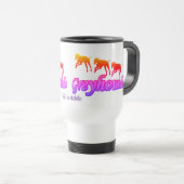 Running Greyhounds Rainbow Personalisiert Reisebecher (VorderseiteRechts)