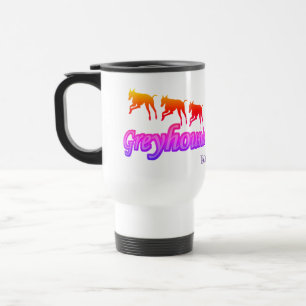 Running Greyhounds Rainbow Personalisiert Reisebecher